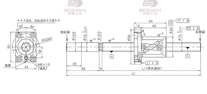 KURODA GG1515AS-BALR-1100A 黑田精工丝杆怎么安装图解