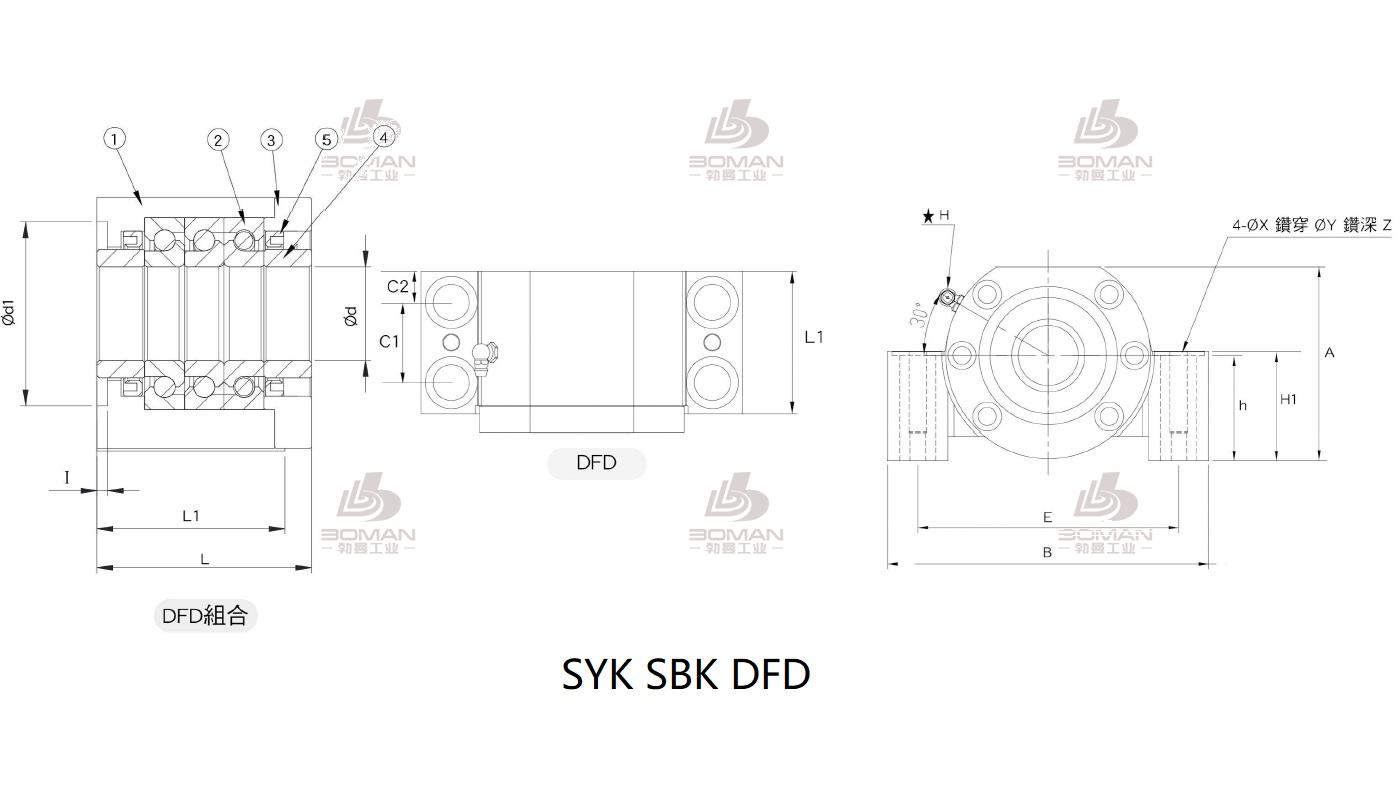 SYK BF30 syk丝杆固定端和支撑端